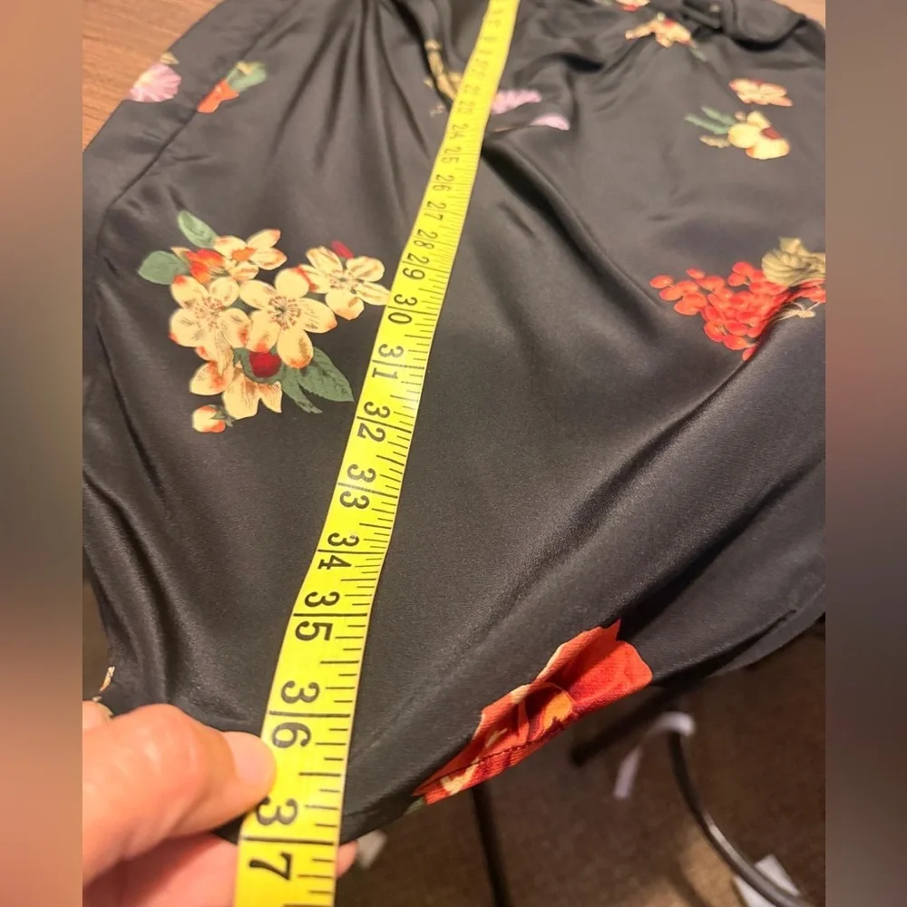 Liz Claiborne Black Dress with Red Floral Design - Picture 6 of 6